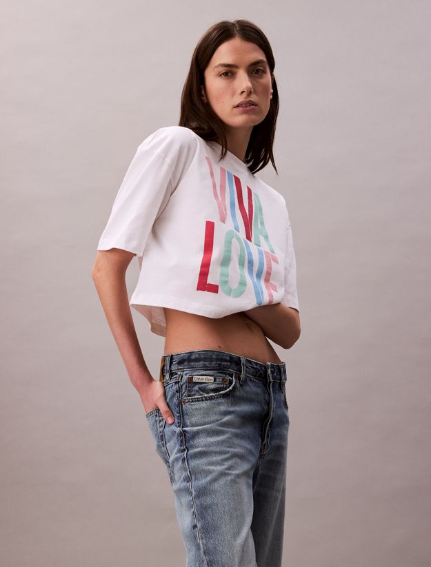 Marc Hundley Pride Graphic Relaxed Cropped T-Shirt