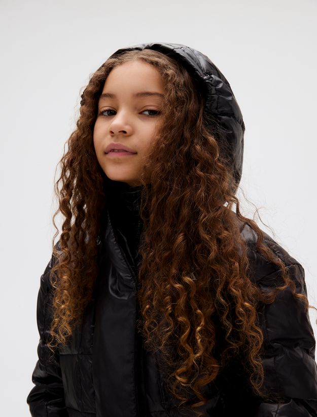 Shiny Nylon Puffer Jacket