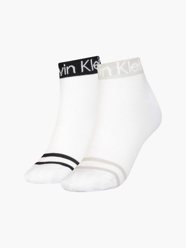 2 Pack Logo Stripe Ankle Socks