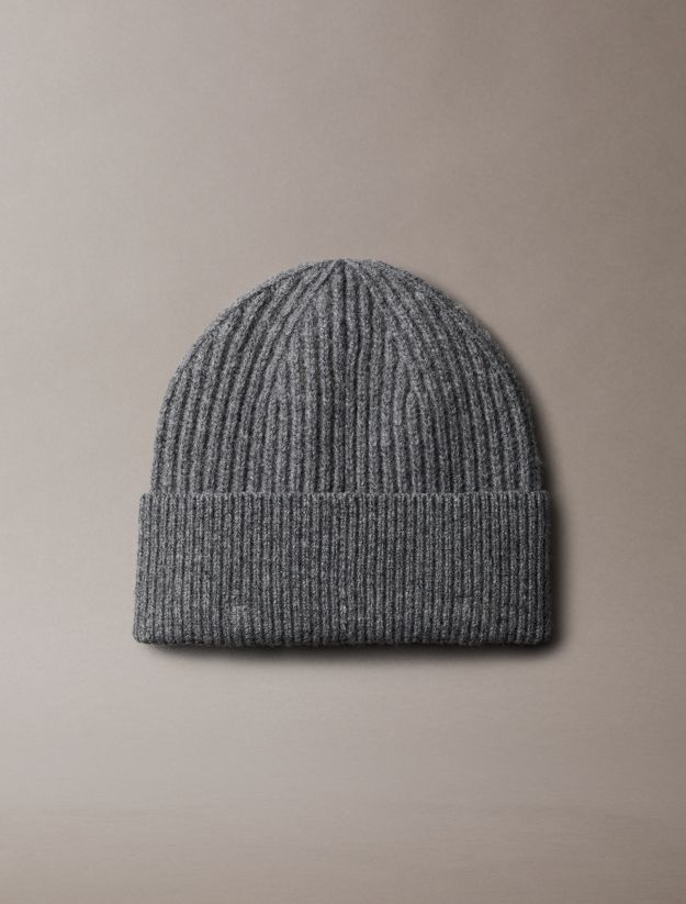 Wool Blend Signature Logo Beanie