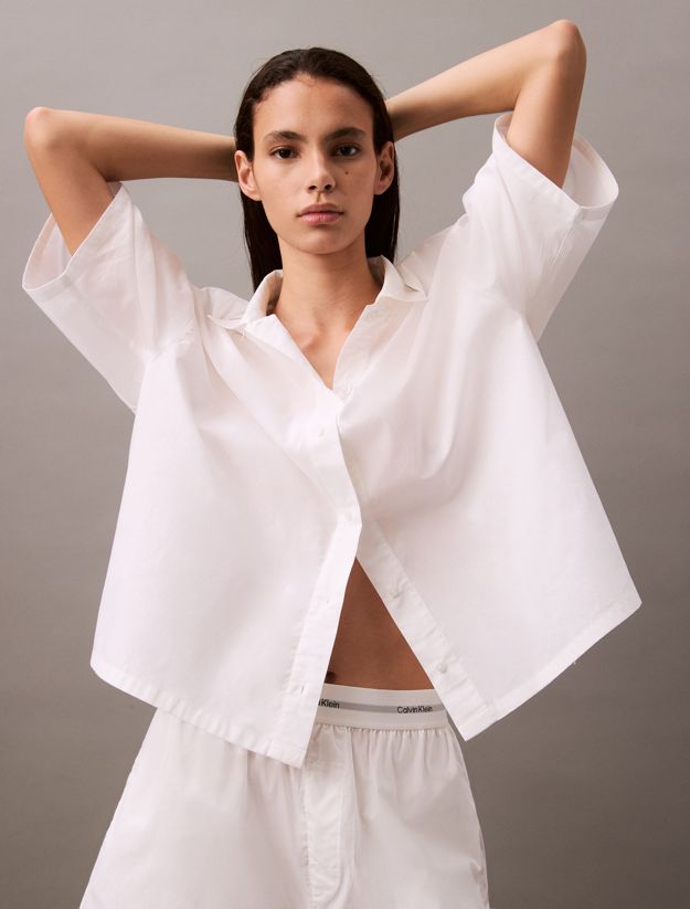 Cotton Poplin Pyjama Top