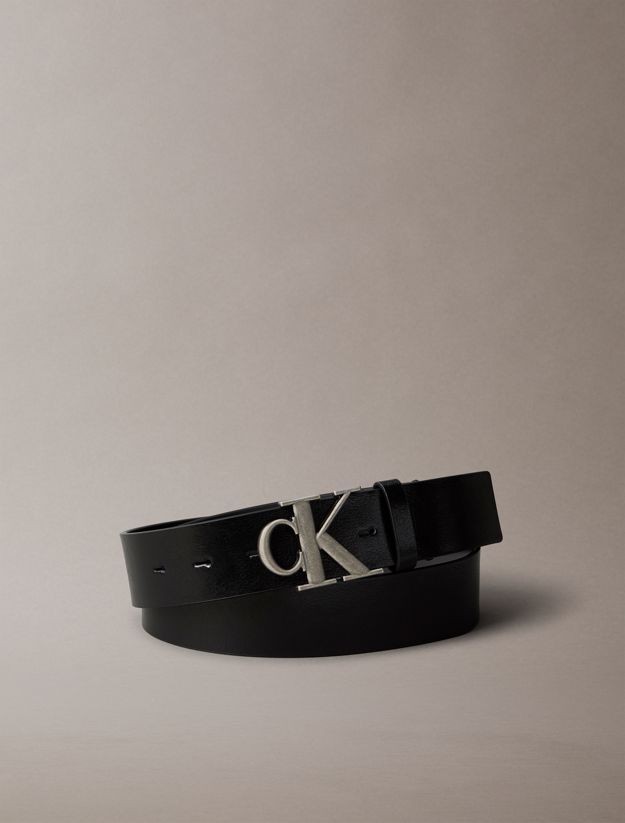 Full Grain Leather Logo Belt