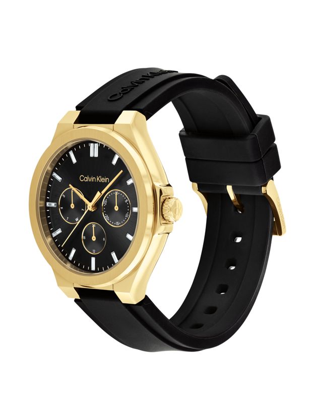Gold Plated Steel Multifunction Watch