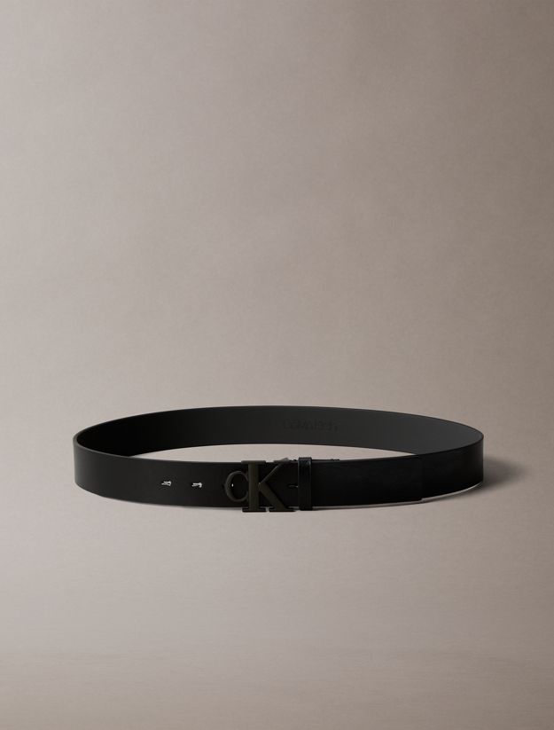 Full Grain Leather Logo Belt