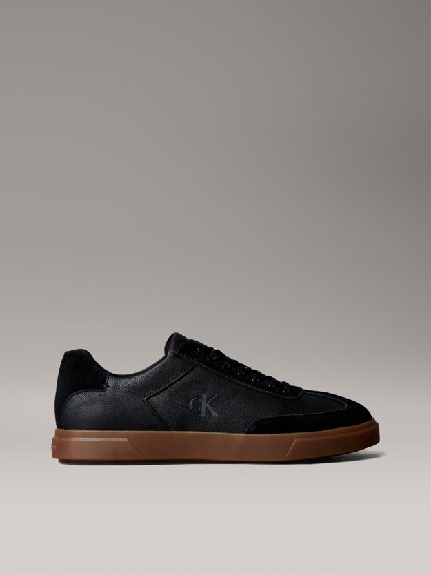 Leather Signature Logo Trainers