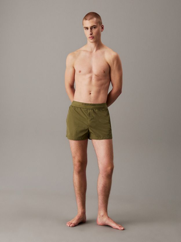 Logo Waistband Swim Shorts - CK Soft Nylon