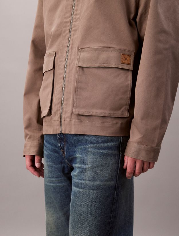 Cotton Stretch Utility Relaxed Jacket