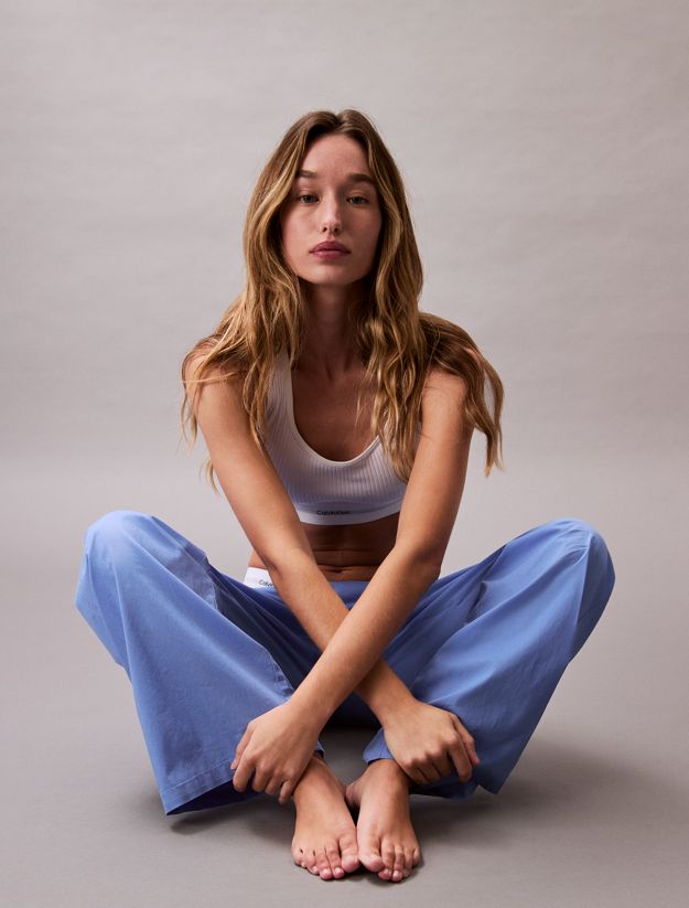 Cotton Poplin Logo Pyjama Pants