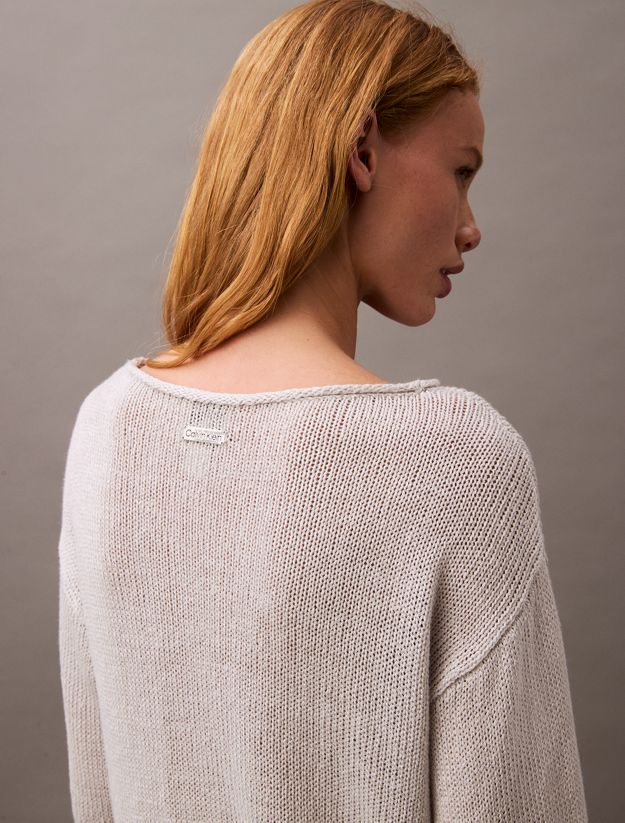 Boxy Linen Nylon Jumper