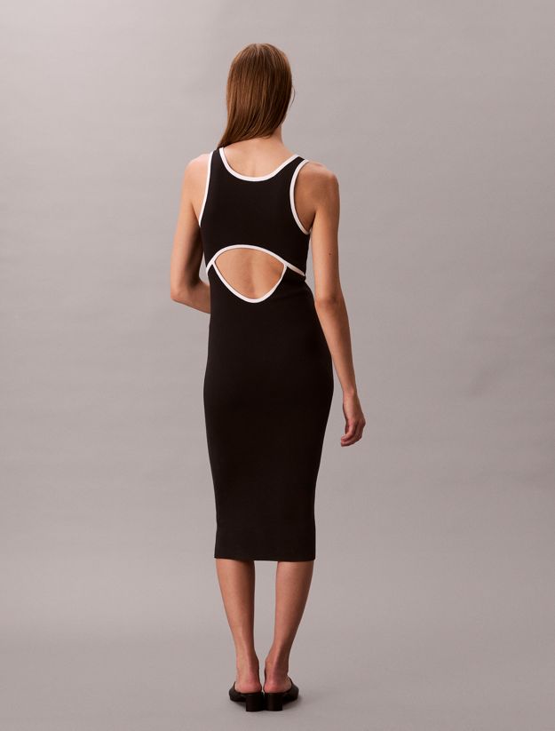 Slim Cotton Knit Sleeveless Dress