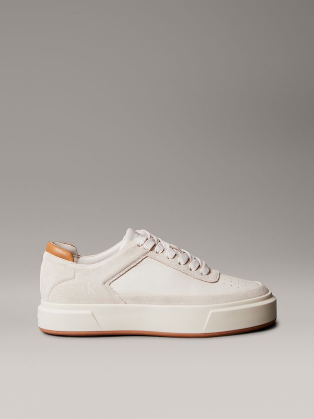 Leather and Suede Signature Trainers