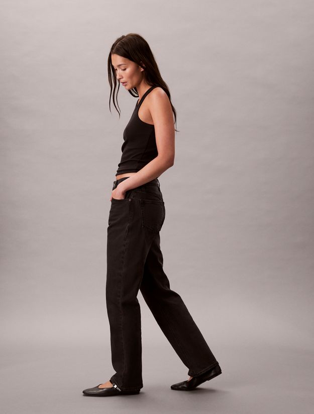 High Rise Straight Jeans