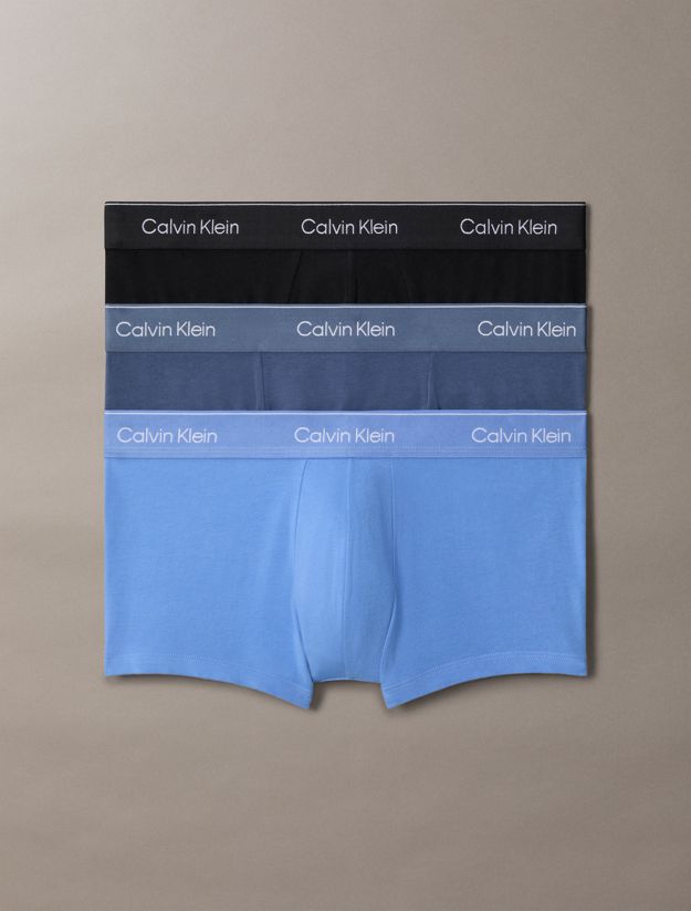 3 Pack Low Rise Trunks - Icon Cotton Stretch