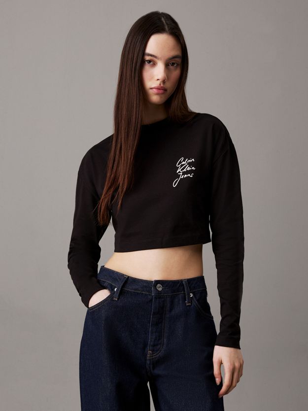 Cropped Long Sleeve T-shirt