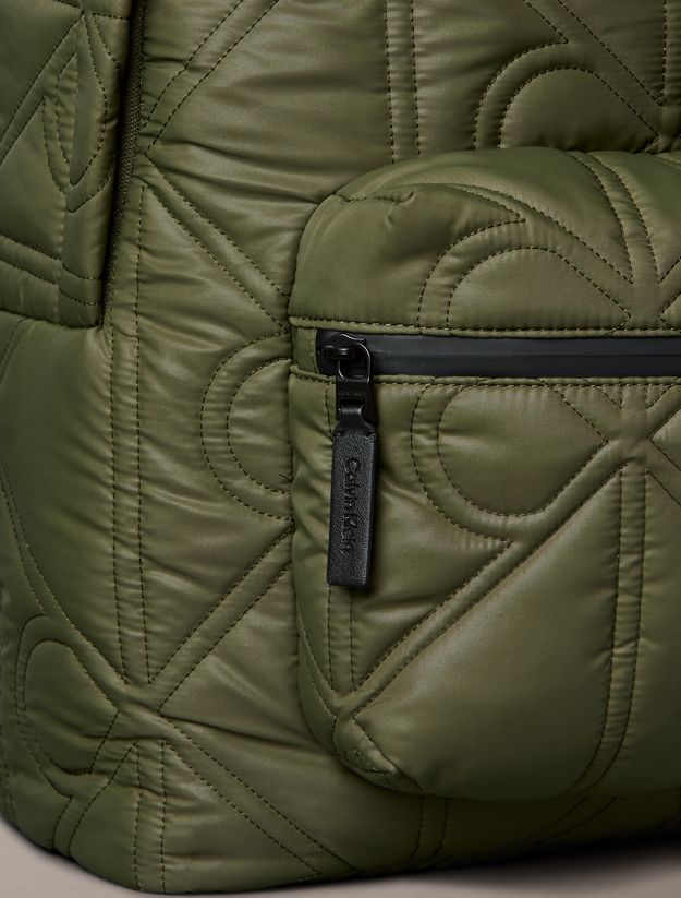 Puffer Monogram Logo Backpack
