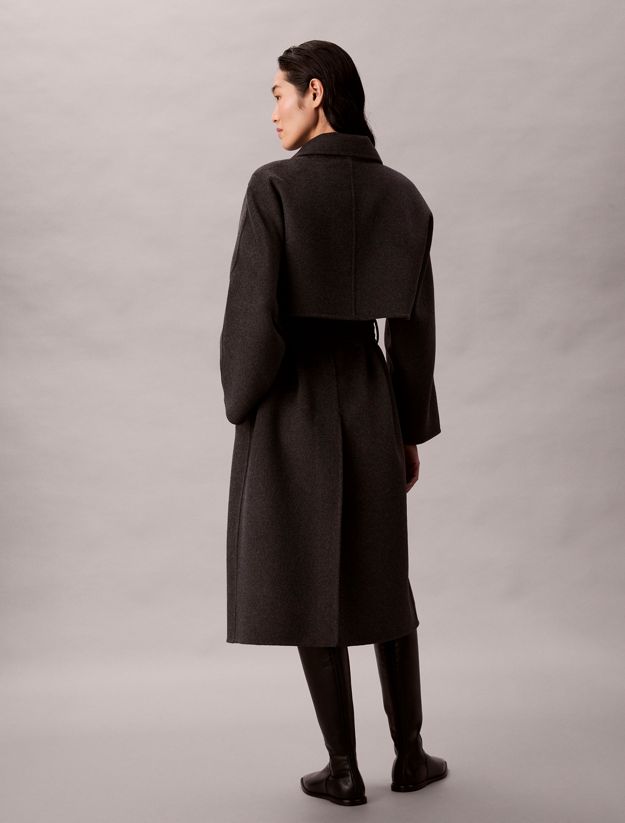 Belted Wool Trench Coat