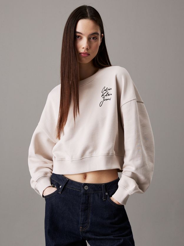 Boxy Cotton Terry Sweatshirt