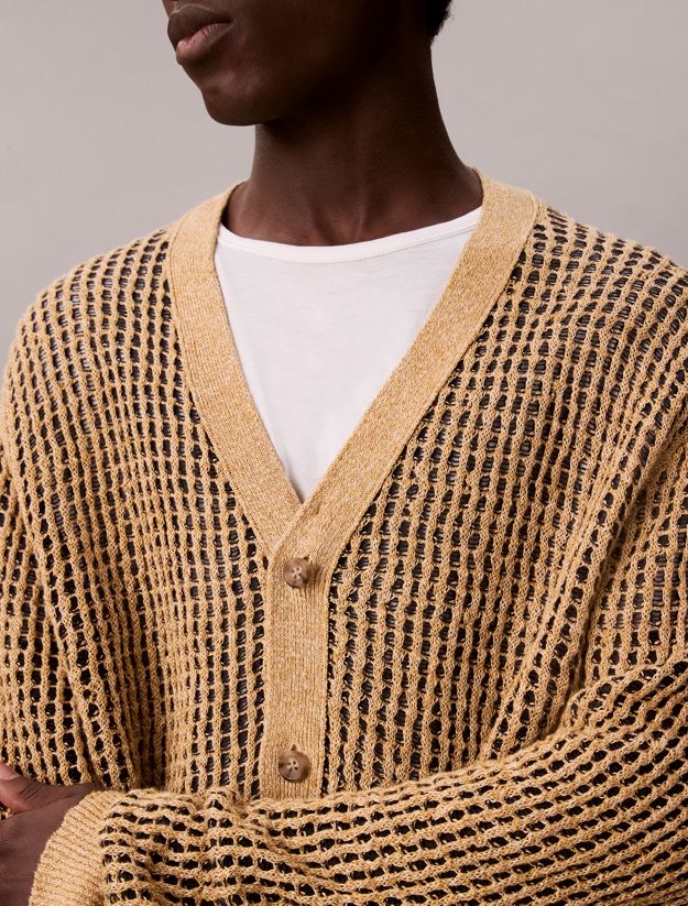 Linen Open Stitch Cardigan