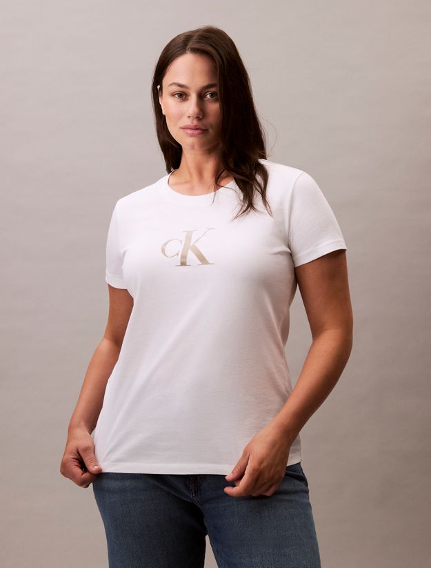 Plus Size Slim Monogram T-shirt