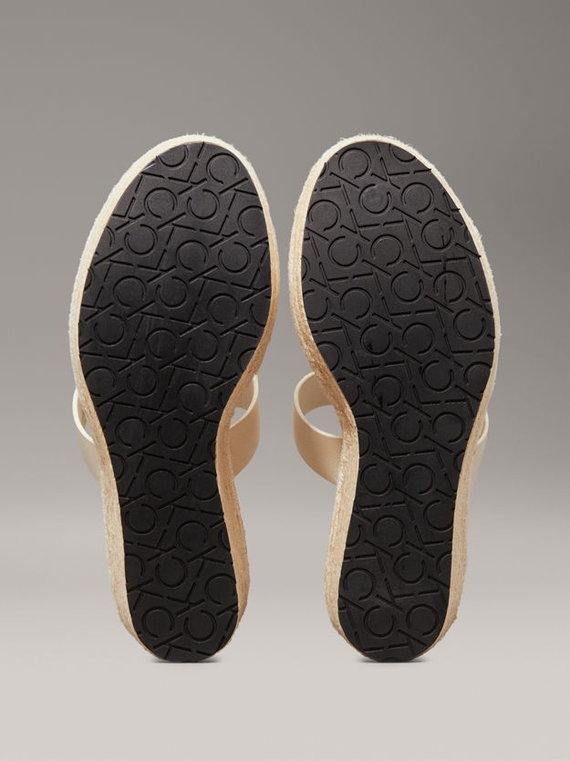 Leather Espadrille Wedge Sandals