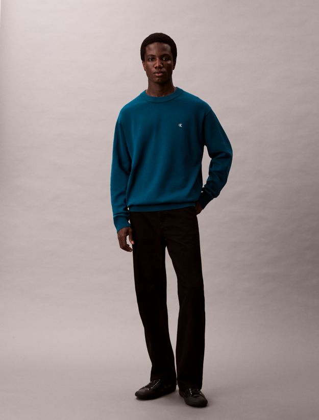 Relaxed Cotton Monogram Jumper