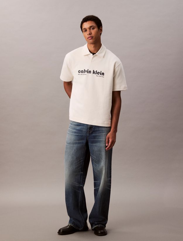 Cotton Terry Logo Polo Shirt