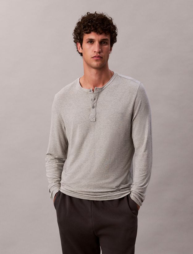 Ultra Soft Modal Henley Lounge Top