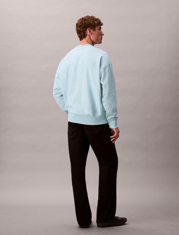 Premium Terry Monogram Logo Relaxed Sweatshirt