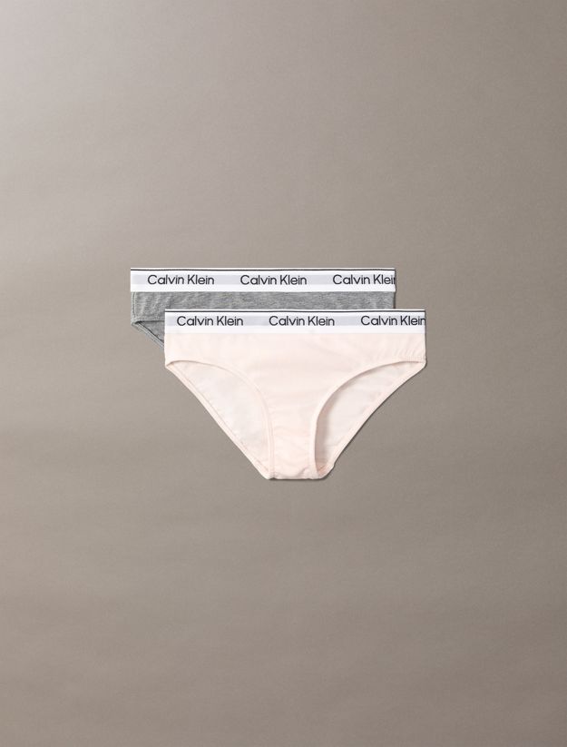 2 Pack Girls Bikini Briefs - Icon Cotton Stretch
