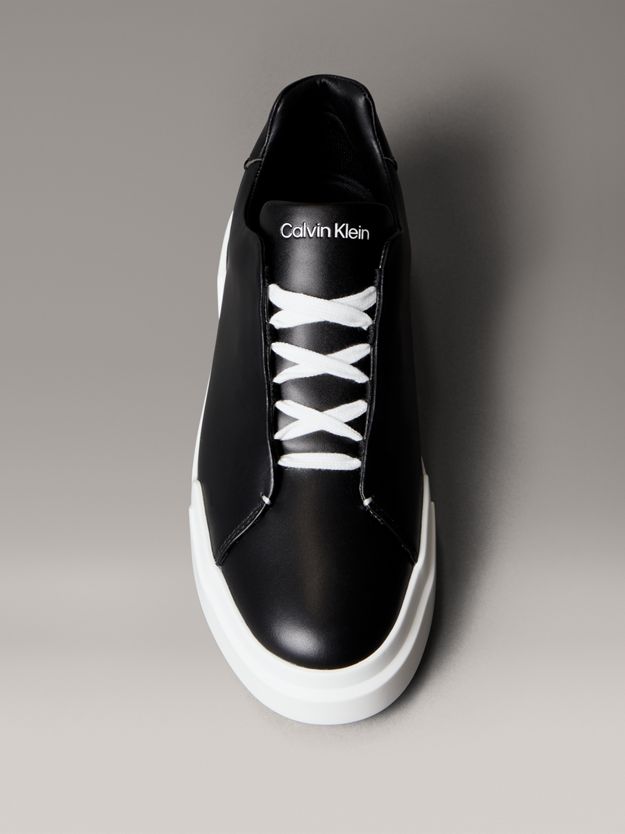 Leather Hidden Eyelet Lacing Trainers