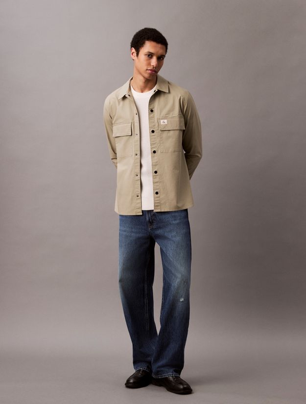 Relaxed Cotton Ripstop Shirt Jacket
