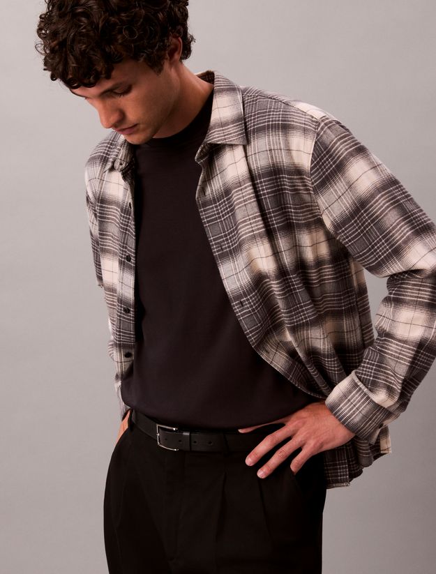 Plaid Brushed Relaxed Button-Down Shirt