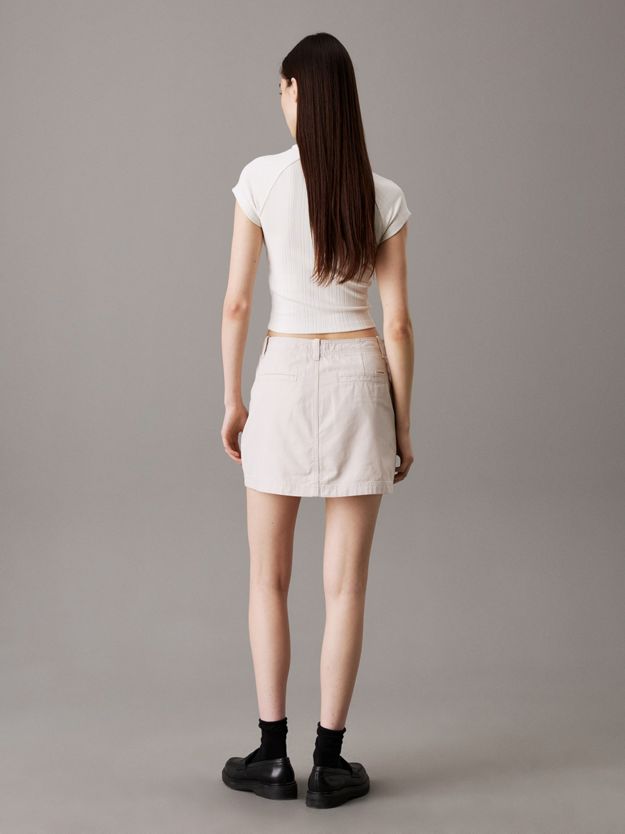 Cotton A-Line Mini Skirt
