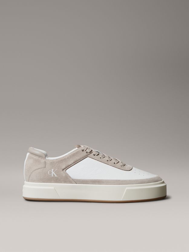 Leather and Suede Signature Trainers