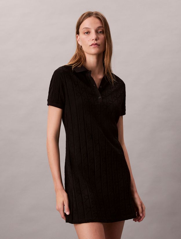Logo Jacquard Polo Dress