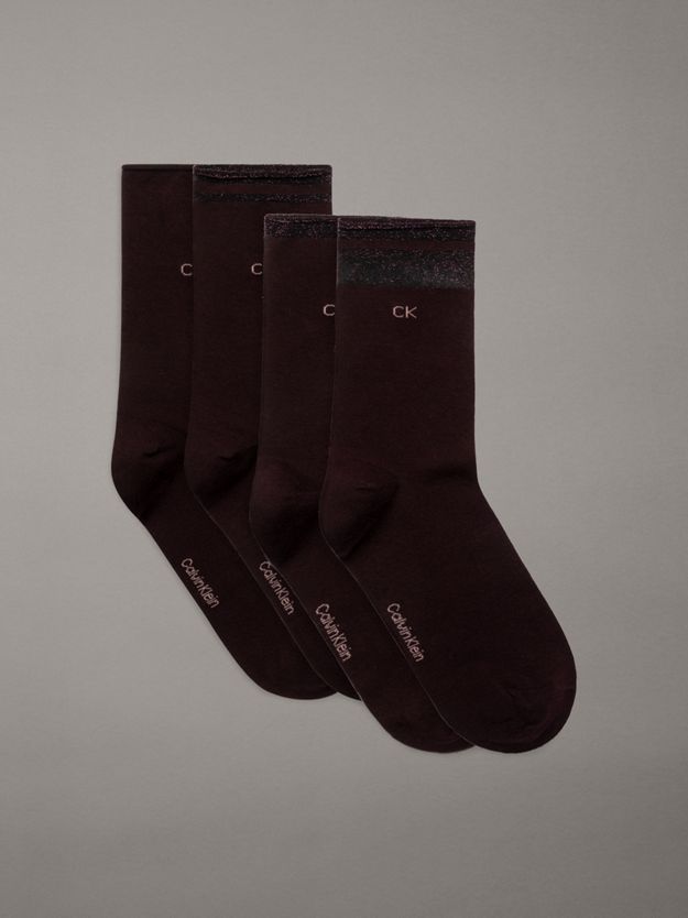 4 Pack Metallic Crew Socks Gift Set