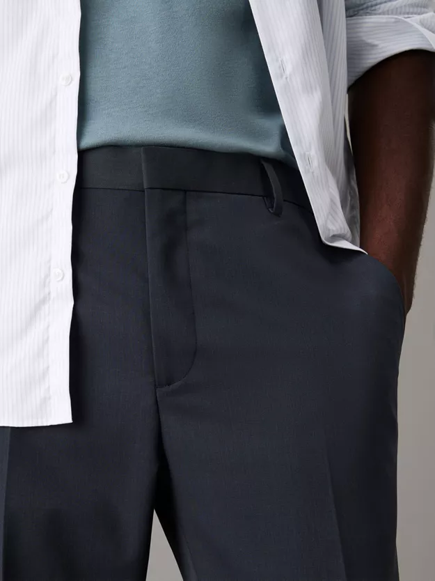 Slim Tapered Twill Trousers