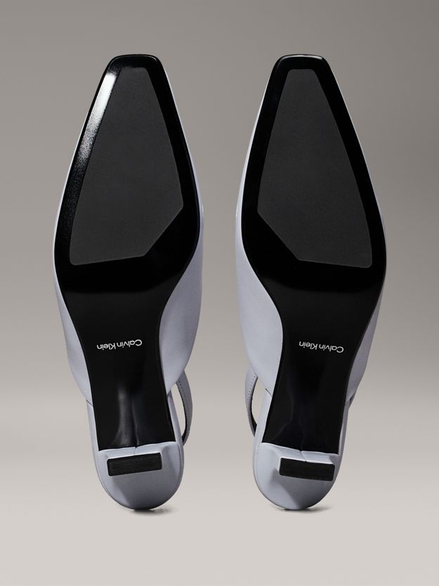 Leather Slingback Mule Pumps