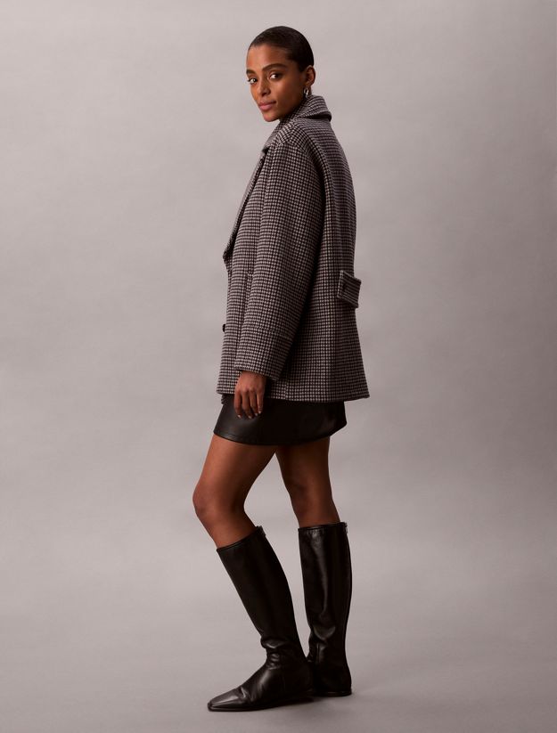 Houndstooth Peacoat