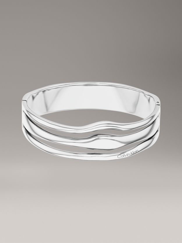 Sculptural Gold Plated Steel Bangle