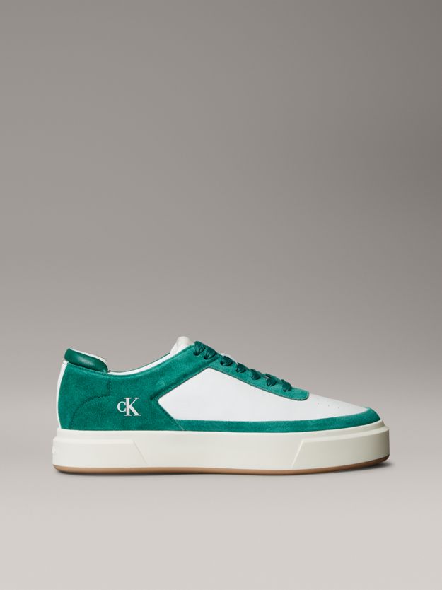 Leather and Suede Signature Trainers