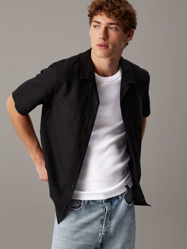 Linen Cotton Cuban Collar Shirt