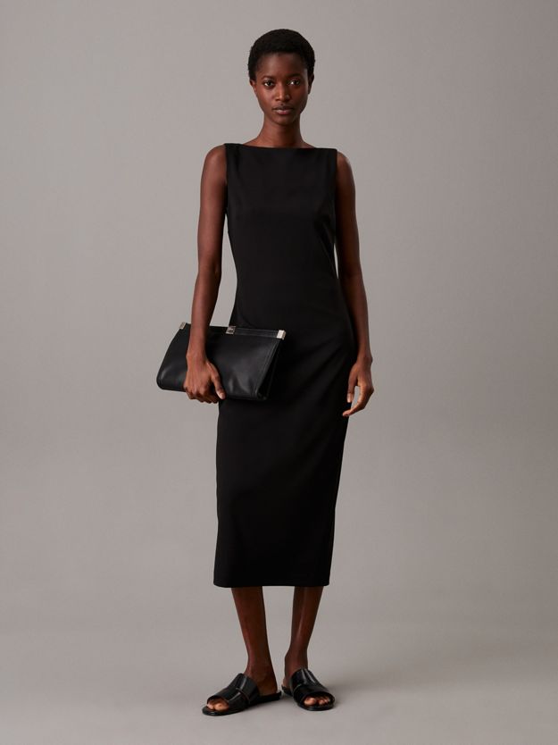 Crepe Sleeveless Dress