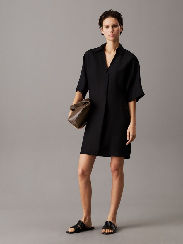 Linen Lyocell Shirt Dress