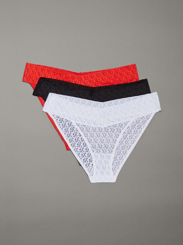 3 Pack Bikini Briefs - Icon Logo Lace