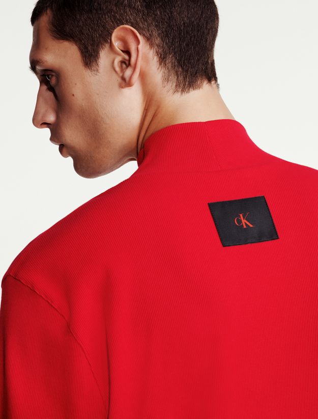 Turtleneck Ribbed Tee