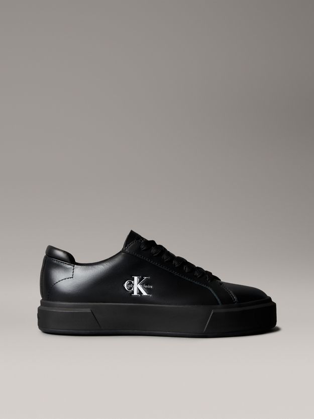 Leather Signature Logo Trainers