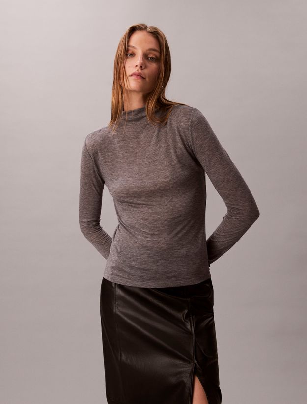 Slim Mock Neck Top