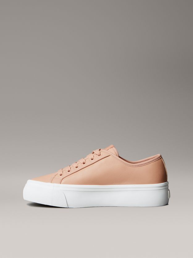 Leather Comfort Platform Trainers