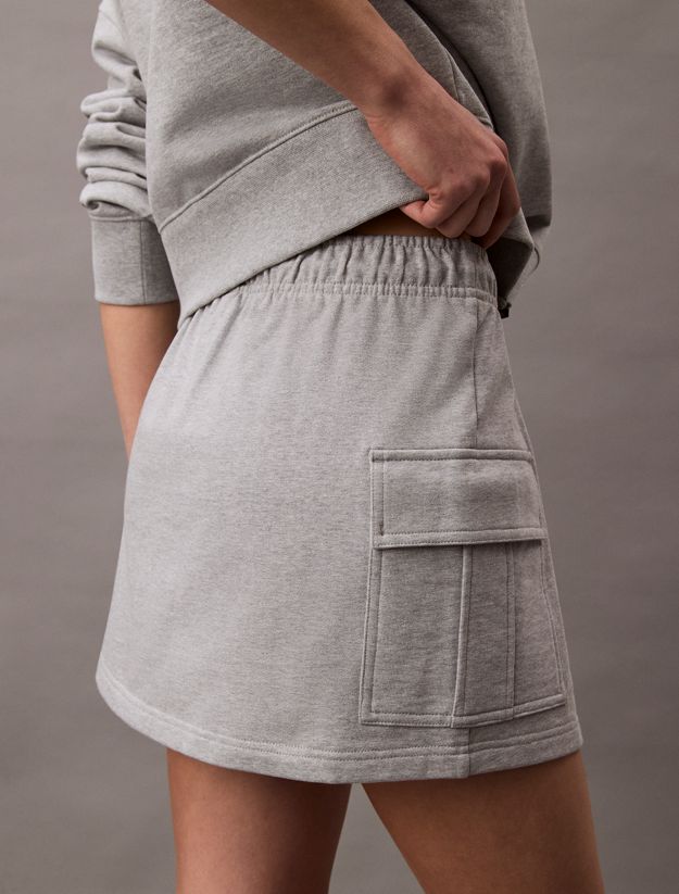 Cotton Terry Cargo Mini Skirt